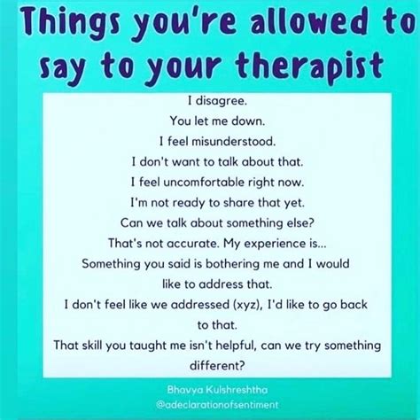 Things Youre Allowed To Say To Your Therapist — Change Counseling