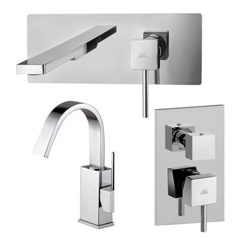 Set Miscelatore Incasso Lavabo Bocca 15 Cm E Bidet Con Incasso Doccia 2