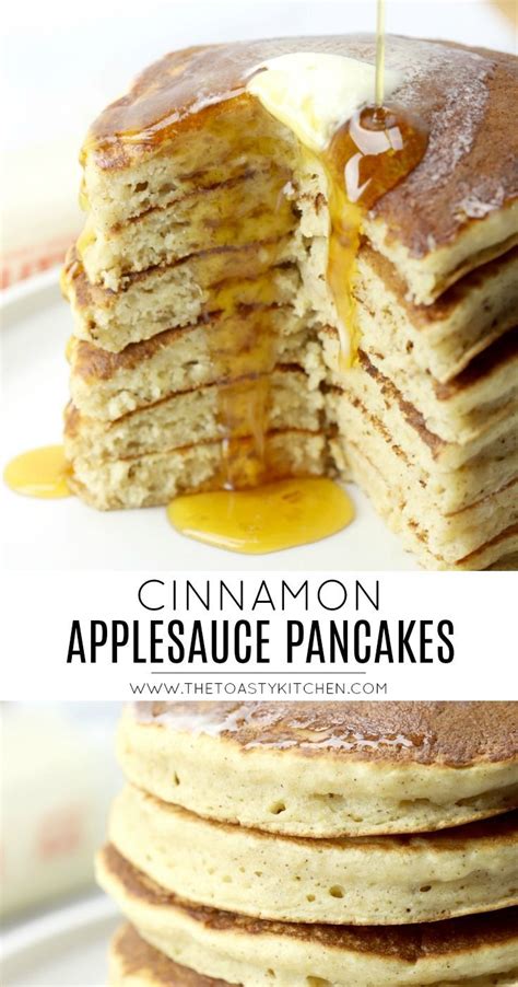 Cinnamon Applesauce Pancakes The Toasty Kitchen Applesaucepancakes Cinnamonpancakes