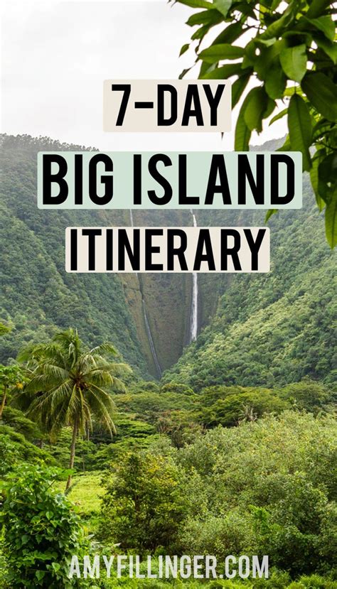 Day Big Island Itinerary Amy Fillinger Hawaii Travel Agent In