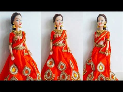 Barbie In Traditional Half Saree Easy To Make Latest Ideas For Dolls