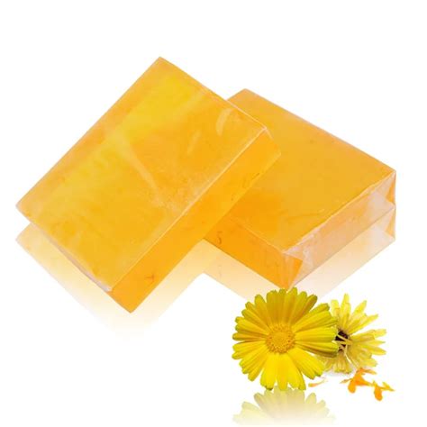 100g Natural Herb Calendula Handmade Soap Repair Pore Anti Allergic