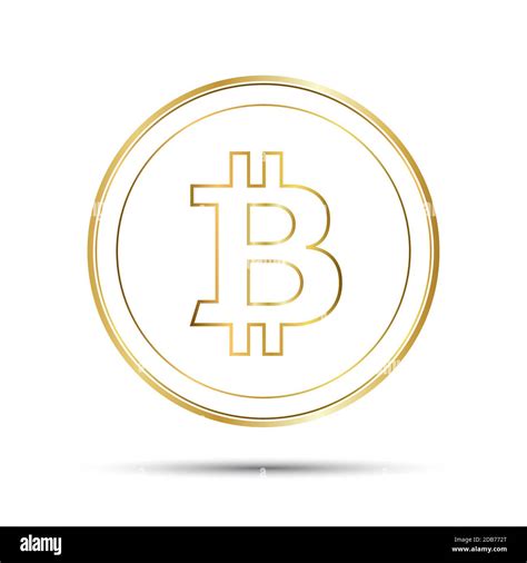 Icono de bitcoin simple aislado sobre fondo blanco símbolo de bitcoin