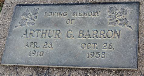 Arthur Glenn Pete Barron 1910 1958 Memorial Find A Grave