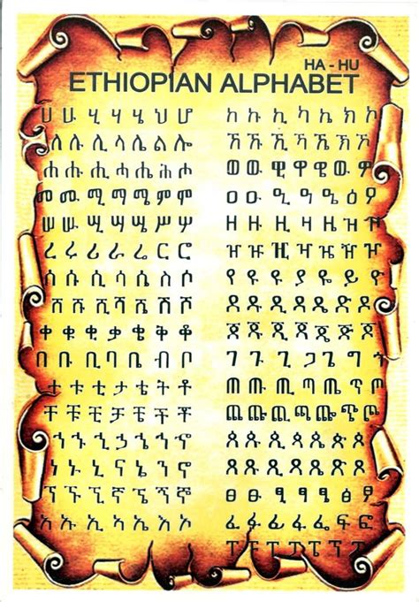 Amharic Ethiopian Language Amharic Alphabet Alphabet Images