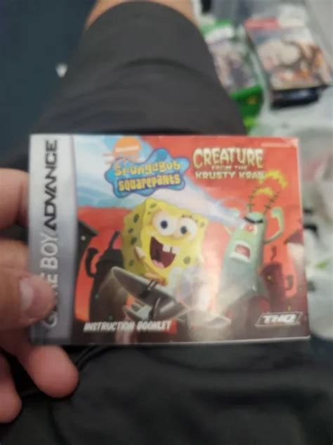 SPONGEBOB SQUAREPANTS CREATURE From The Krusty Krab GBA Manual Only