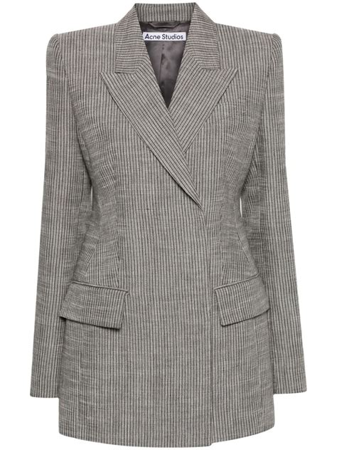 Acne Studios Double Breasted Striped Blazer Farfetch