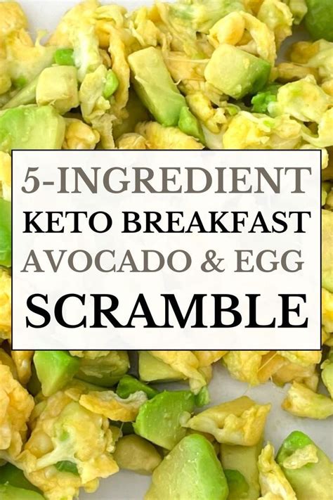 Keto Avocado Egg Scramble | Recipe | Avocado recipes breakfast, Avocado ...