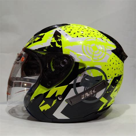 Jual Termurah Helm Ink Metro 2 Super Fluo 3 Yellow Fluo Helm Half Face