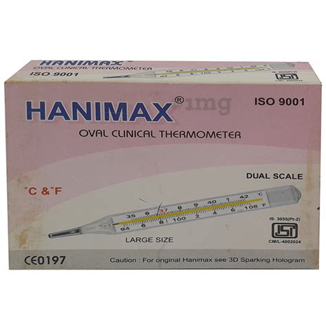 Hanimax Oval Clinical Thermometer Buy Box Of 1 0 Unit At Best Price In