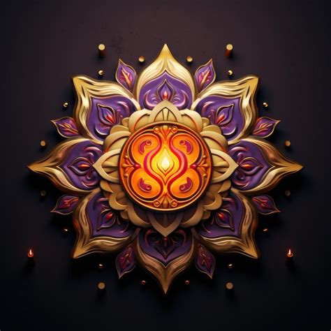 Premium AI Image | Diwali Diya 3D sticker logo