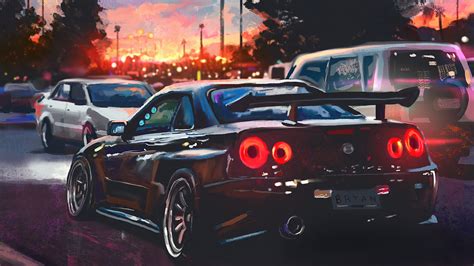 1920x1080 Nissan Skyline Painting Art 4k Laptop Full HD 1080P ,HD 4k Wallpapers,Images ...