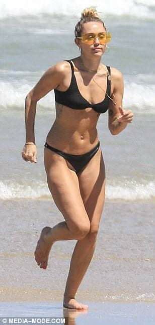 Black Swimsuit Black Bikini Swimwear Bottoms Bikinis Miley And Liam