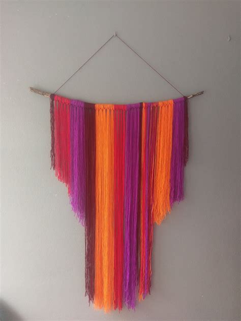 Large Wall Hanging Macrame Orient Boho Wall Art Etsy Wool Wall