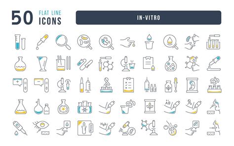 Set Of Linear Icons Of In Vitro 10559665 Vector Art At Vecteezy