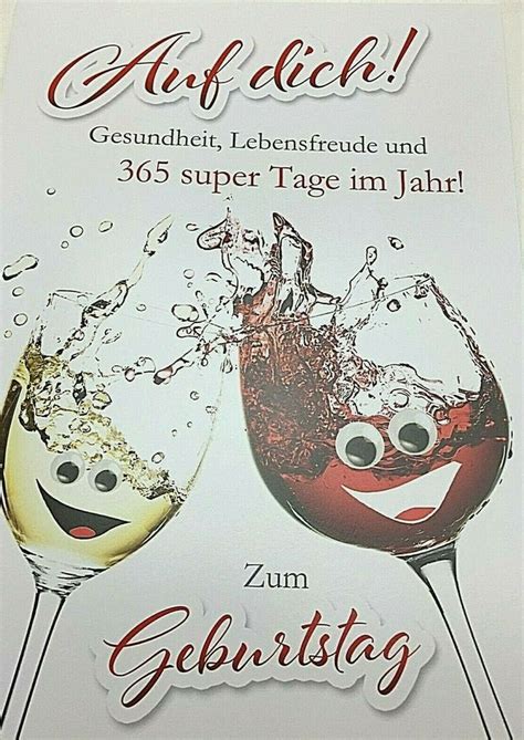 Geburtstagskarte Motiv Weißwein Rotwein XXL Glückwunschkarte Zum