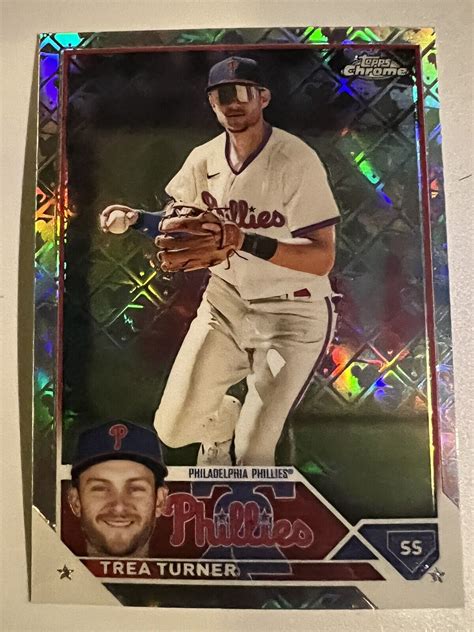 2023 Topps Chrome Logofractor Trea Turner 103 Phillies EBay