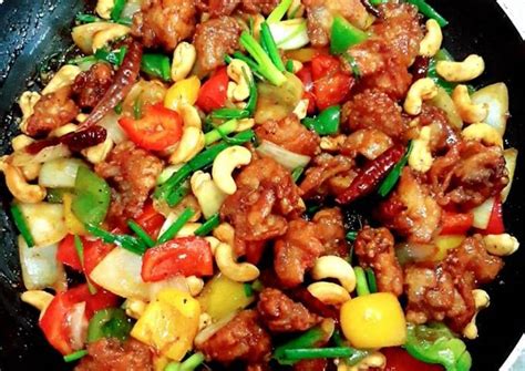 สูตร ไก่ผัดเม็ดมะม่วงหิมพานต์ Gai Pad Med Mamuang Thai Food Stir Fried Chicken With Chasew Nuts