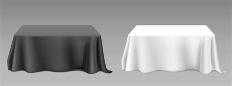 Vector Realistic White Tablecloth On Tables 15680142 Vector Art At Vecteezy