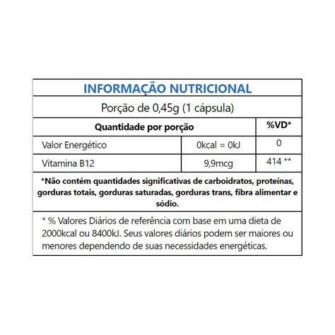 Vitamina B12 Cobalamina Vegana 60 Cápsulas De 450mg