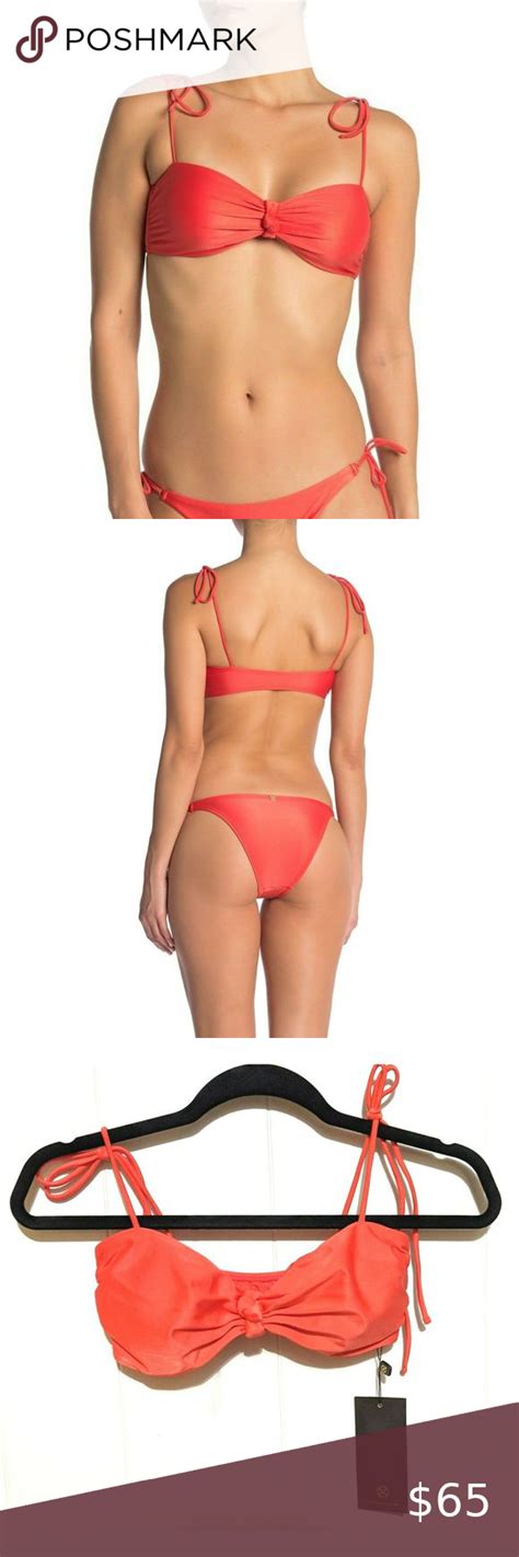 Nwt Vix Paula Hermanny S Coral Knot Bikini Top New Bikini Tops