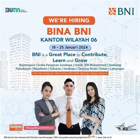 Lowongan BUMN Bank BNI BINA BNI Wilayah 06