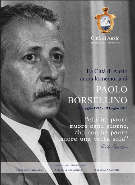 Luglio La Citt Di Anzio Ricorda Paolo Borsellino Inliberauscita