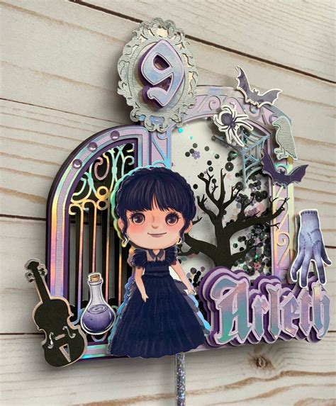 Wednesday Addams Cake Topper Wednesday Cake Topper Merlina Etsy En