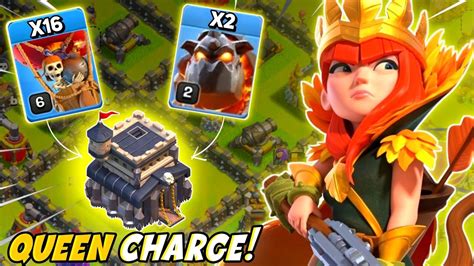 Th9 Queen Charge Lavaloon Attack Strategy Lavaloon Attack Th9 Clash