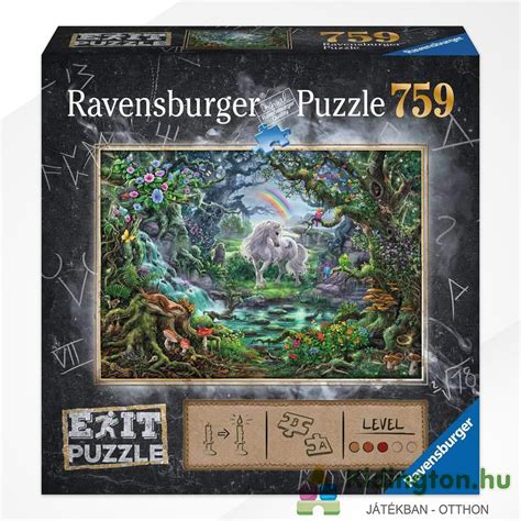 Az egyszarvú unikornis erdeje kirakó 759 db Ravensburger Exit