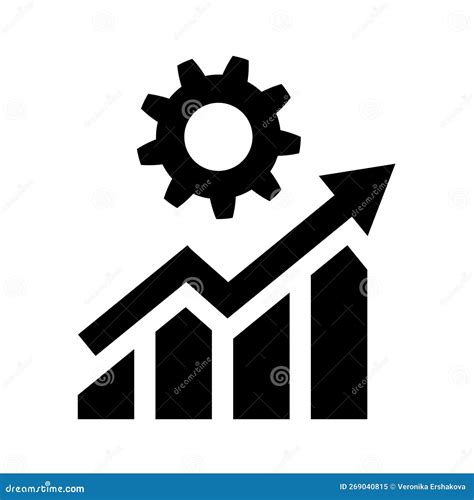 Icono De Rendimiento De Productividad Símbolo De Engranaje De Gráfico