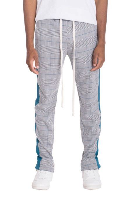 Weiv Checkered Trouser Track Pants Plp0572 Teal Karmaloop