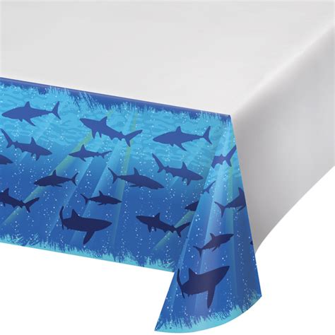 Shark Splash Plastic Tablecloth Party At Lewis Elegant Party Supplies