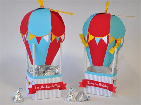 Hot Air Balloon Centerpiece Decorations Up Up And Away Baby Shower Favors St Birthday