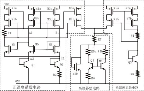 一种无运放高阶温漂补偿的带隙基准电路的制作方法