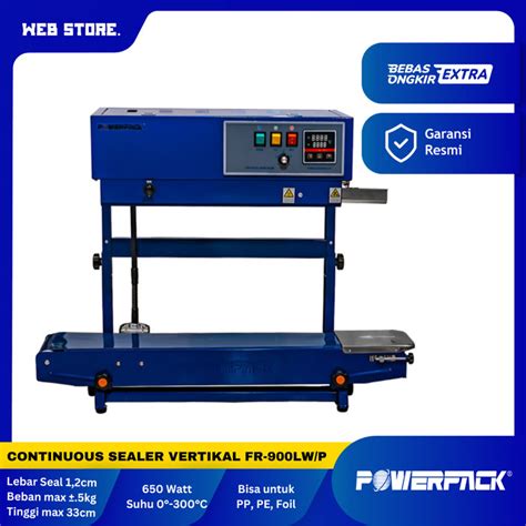 Promo Mesin Segel Kemasan Vertikal Continuous Band Sealer POWERPACK FR