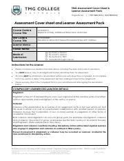 Chc Chcece Assessments Pdf Tmg Assessment Cover Sheet