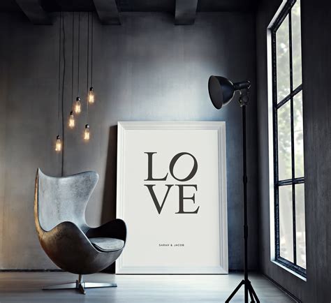 Love Wall Art Personalized Wall Art Typography Prints Love Etsy