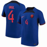 Netherlands VVirgil Van Dijk Jersey Away Player Version World Cup 2022