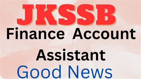 Jkssb Finance Account Assistant Exam Date Important Update Youtube