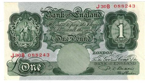 Großbritannien 1 Pound 1949 1955 Geldschein KM 369b UNZ MA Shops