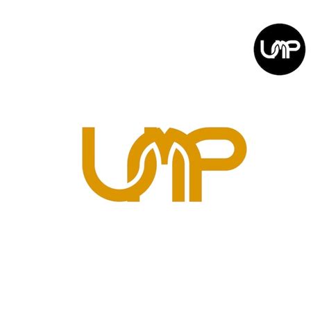 Desenho Do Logotipo Da Letra Ump Monogram Vetor Premium