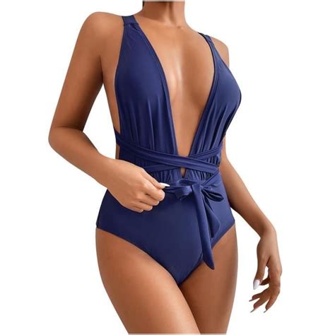 Lukcolor Maillot De Bain Bikini Une Pi Ce Rembourr Grande Taille Pour