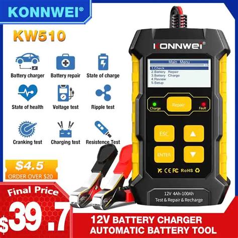 KONNWEI KW510 Auto Batterie Tester Tools Full Auto 12V Auto Batterie