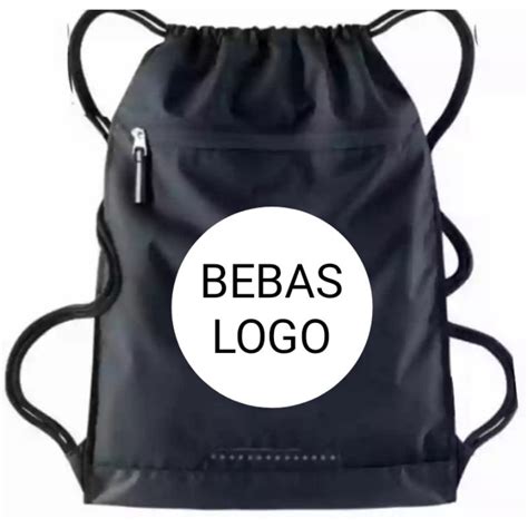 Jual Tas Serut Custom Anti Air Bebas Logo Gym Bag Tas Bola Tas