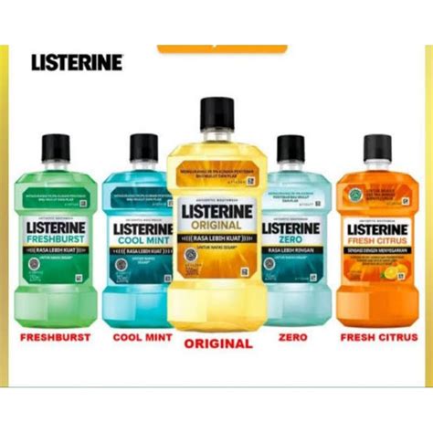 Jual Listerine Mouthwash Gargel Antiseptic Fresh Burst Citrus Zero