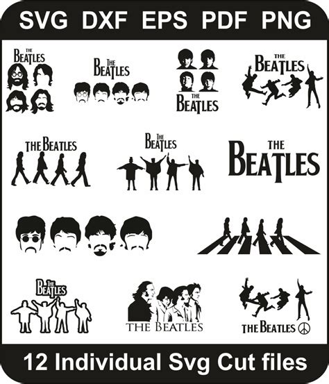 The Beatles Svg Bundle The Beatles Rock Band Png Pack