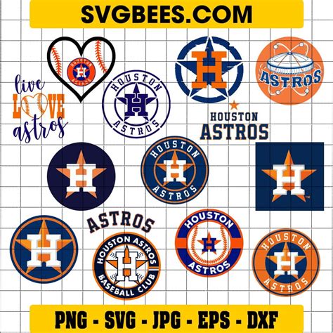 Houston Astros Designs Bundle SVG Digital File MLB Svg Astros Svg