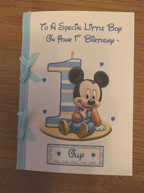 Handmade Mickey Mouse Birthday Cards