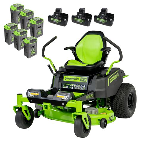 Greenworks 60v 42” Cordless Battery Crossover Z Zero Turn Riding Lawn Mower 6 8ah Batteries